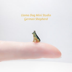 Micro Miniature German Shepherd Figurine - Miniatures are great for Jewelry, Diorama&#39;s, Resin, Train Sets, Book Nook&#39;s, and more!
