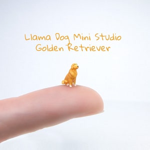 Extreem kleine micro-golden retriever: miniatuurbeeldjes voor sieraden, diorama&#39;s, hars, treinsets, boekenhoekjes en meer!