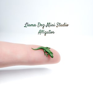 Miniature Alligator Hand Painted - Micro Figurines for Jewelry, Diorama's, Resin, Train Sets, Book Nook's, and more!