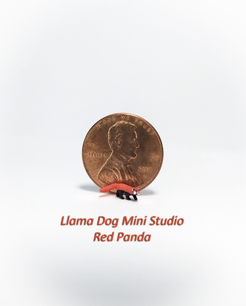 Micro Red Panda Figurine | Hand-painted Miniatures for Diorama Jewelry ...