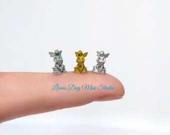 1 Hand Painted Micro Garden Fairy - Miniature Statues for Jewelry, Diorama's, Resin, Train Sets, Book Nook's, and more!