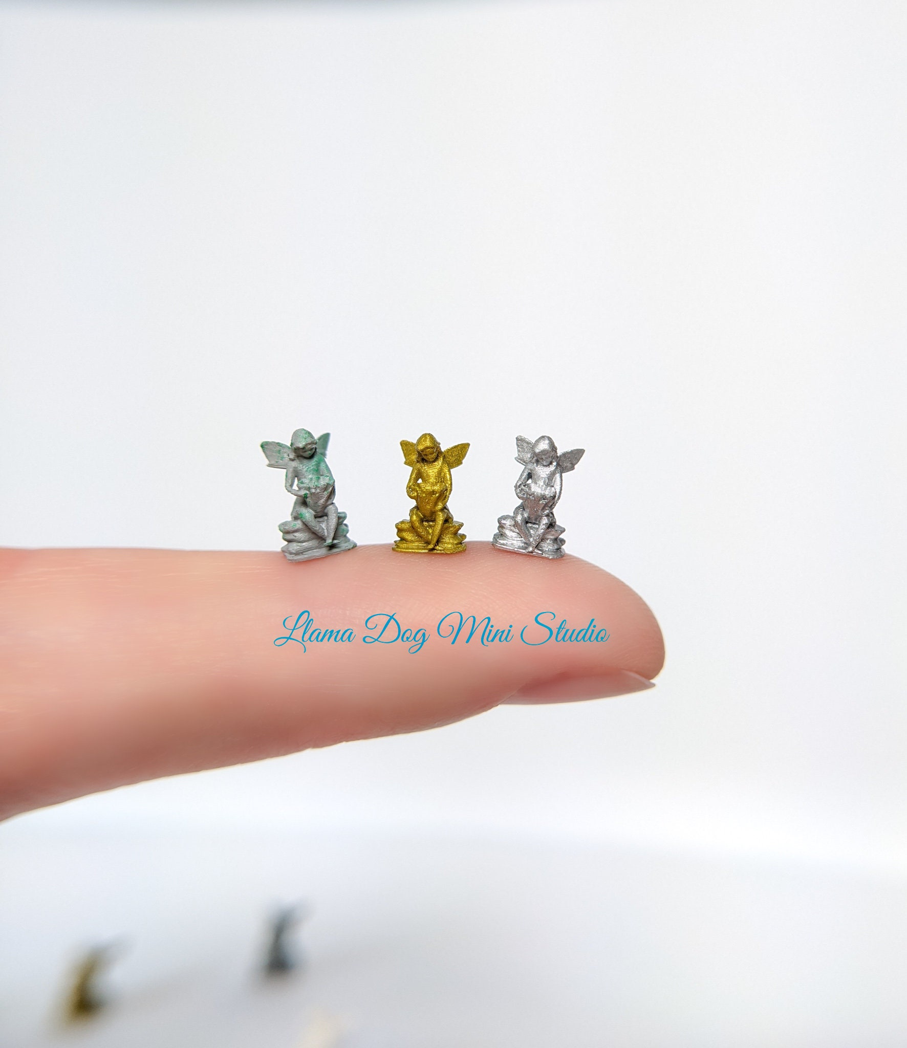 1 Hand Painted Micro Garden Fairy - Miniature Statues for Jewelry, Diorama's, Resin, Train Sets, Book Nook's, and more!