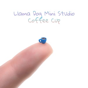 Micro Coffee Cup | Hand-Painted Miniatures for Diorama Jewelry, Train Sets, Book Nooks & Crafts