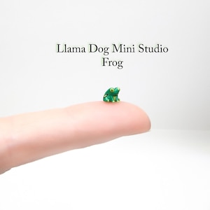 Micro Frosch Figur | Handbemalte Miniaturen für Diorama-Schmuck, Eisenbahn, Bücherecke & zum Basteln