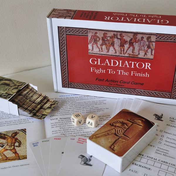 GLADIATOR: Fight to the Finish 2-Person Card Game