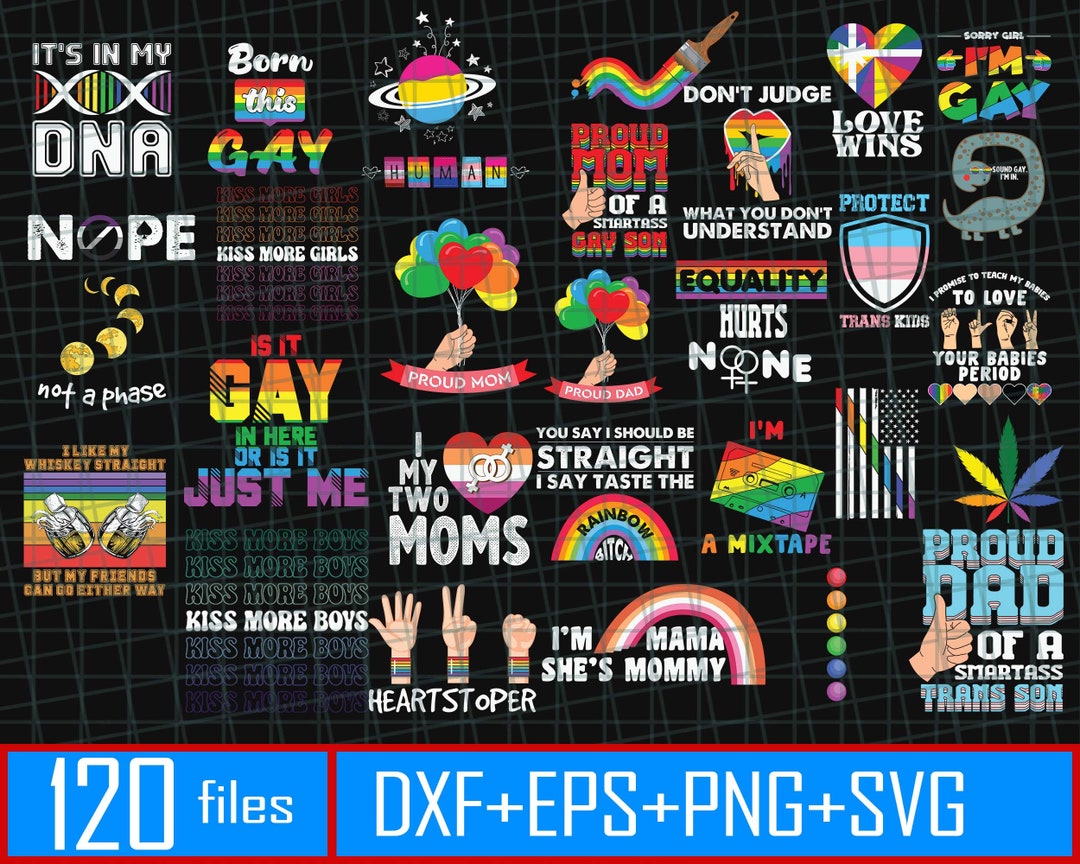 120 Files LGBTQ Svg Png, LGBT Svg Bundle, Pride Month, Gay Pride Svg ...