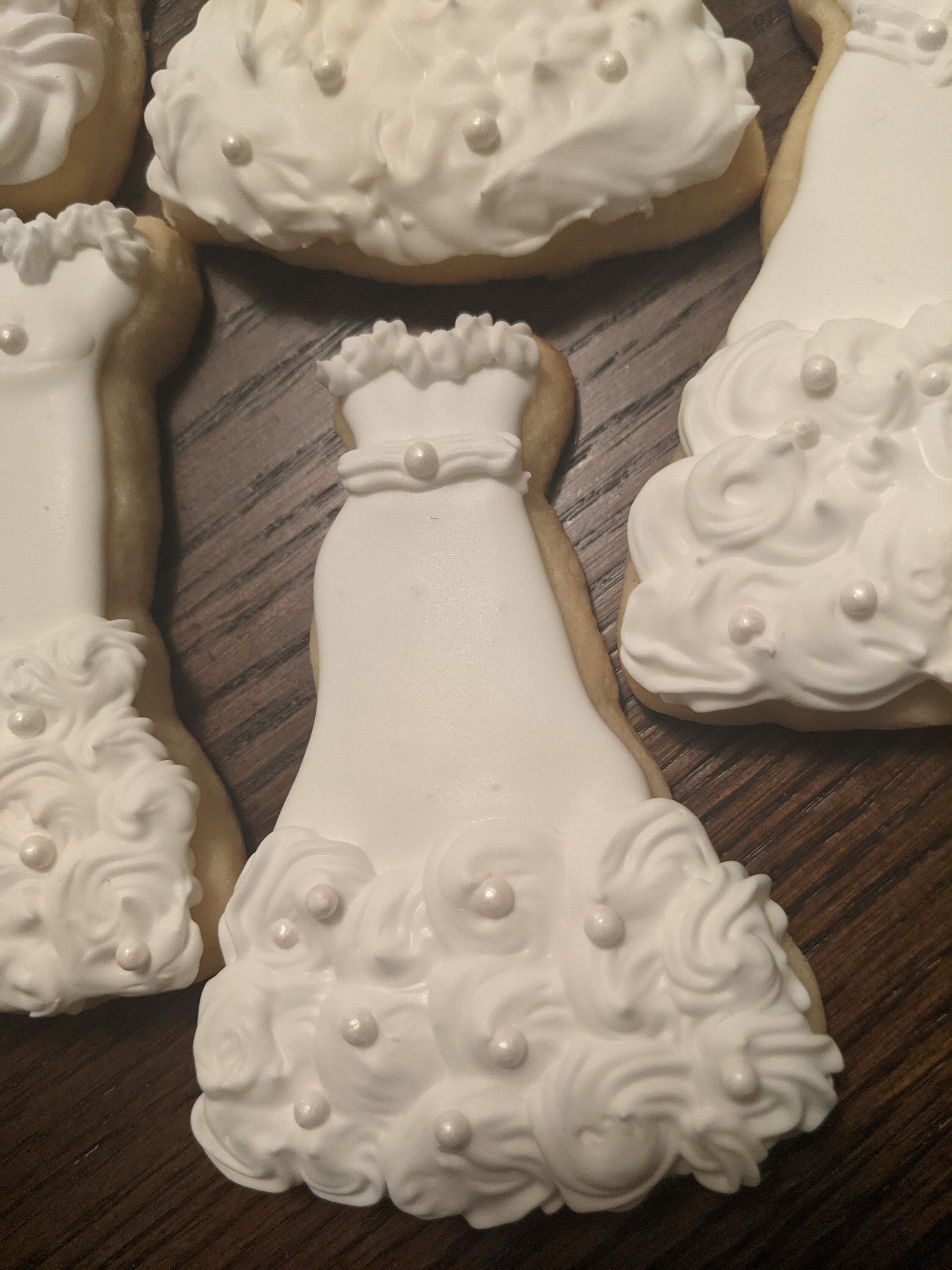12 Wedding Dress Royal Icing Sugar Cookies Etsy