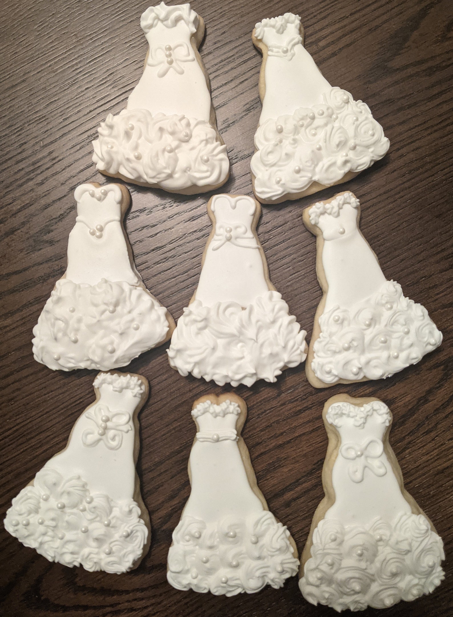 12 Wedding Dress Royal Icing Sugar Cookies | Etsy