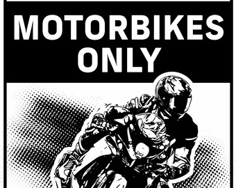 Reserved Parking Motorbikes Only Violators Eat My Dust | 12&quot; x 18&quot; 0.04 Aluminum | Free Shipping
