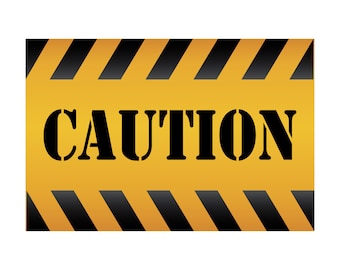 Caution Sign Indoor/Outdoor 5 pack 18&quot;Wx 12&quot;H 4mm corrugated plastic