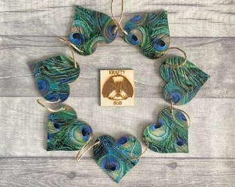 Peacock Bunting, Peacock Garland, Birthday Gift for Nature Lover, Peacock Gift for Friend, Teacher Gift for Peacock Lover, Peacock Decor