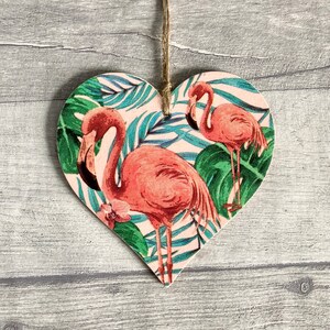 Flamingo Decoration, Flamingo Gifts for Friend, Birthday Gift for Animal Lover, Wooden Flamingo Ornament for Daughter, Flamingo Wall Art