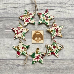 Emma Bridgewater Christmas Celebration Garland, Christmas Bunting for Emma Bridgewater Fan, Wooden Christmas Celebration Decoration for Mum