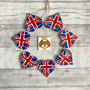 Emma Bridgewater Union Jack Bunting, UK Flag Garland for Veteran, Patriotic Decor for the Home