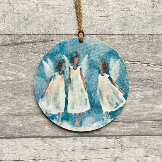 Christmas Angel Decoration, Wooden Religious Ornament for Communion, Angel Wall Decor, Confirmation Gifts