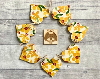 Emma Bridgewater Daffodil Garland, Spring Floral Bunting, Daffodil Gifts for March Birthday