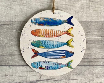 Fish Decoration, Fathers Day Gift for Fisherman, Fish Gift for Men, Birthday Gift for Sea Lover, Nautical Gift for Dad, Wooden Fish Ornament