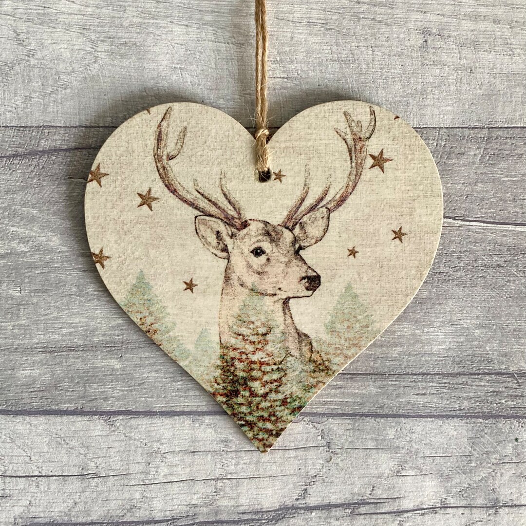 Stag Decoration Stag Gifts for Friend Wooden Stag Ornament Etsy