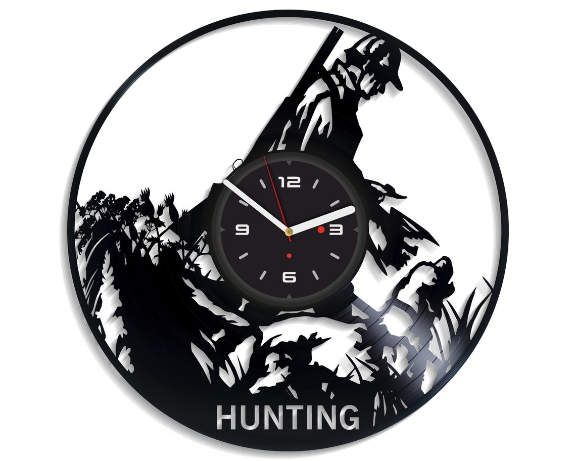 Hunting decor hunting clock hunting art decorative clock Etsy