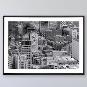 Leonard Cohen wall art, Montreal black and white photo, urban fine art print, Canada gift idea