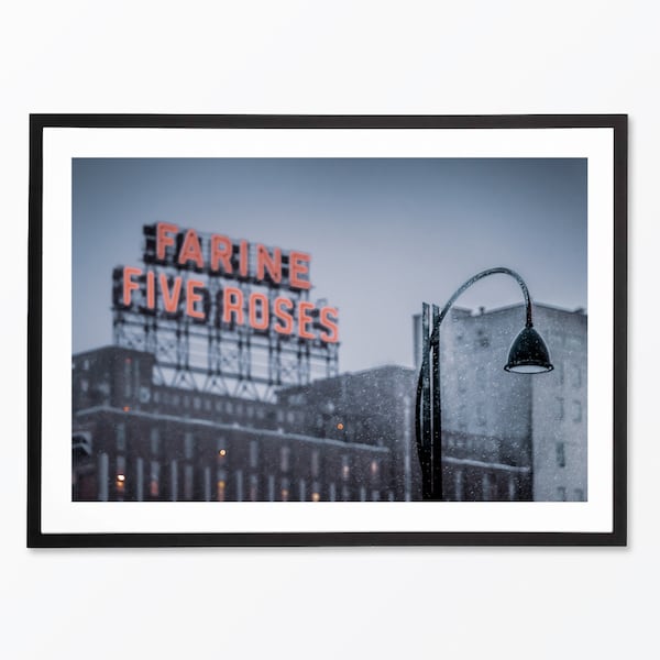 Exclusive Photo of Montreal: Farine Five Roses Sign - High Quality Printing by David Himbert