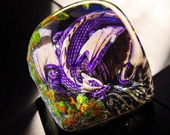 Keycap Artisan Dragon ESC,Custom Handmade keycaps, Keycaps anime cute, Purple keycaps,Boyfriend gift box,Keycap Cherry MX,esc keycap Artisan