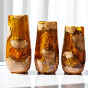 Wood and Resin Vase | Handmade Epoxy Flower Vase | Modern Rustic Home Decor | Burl Wood Art Vase | Unique Table Centerpiece