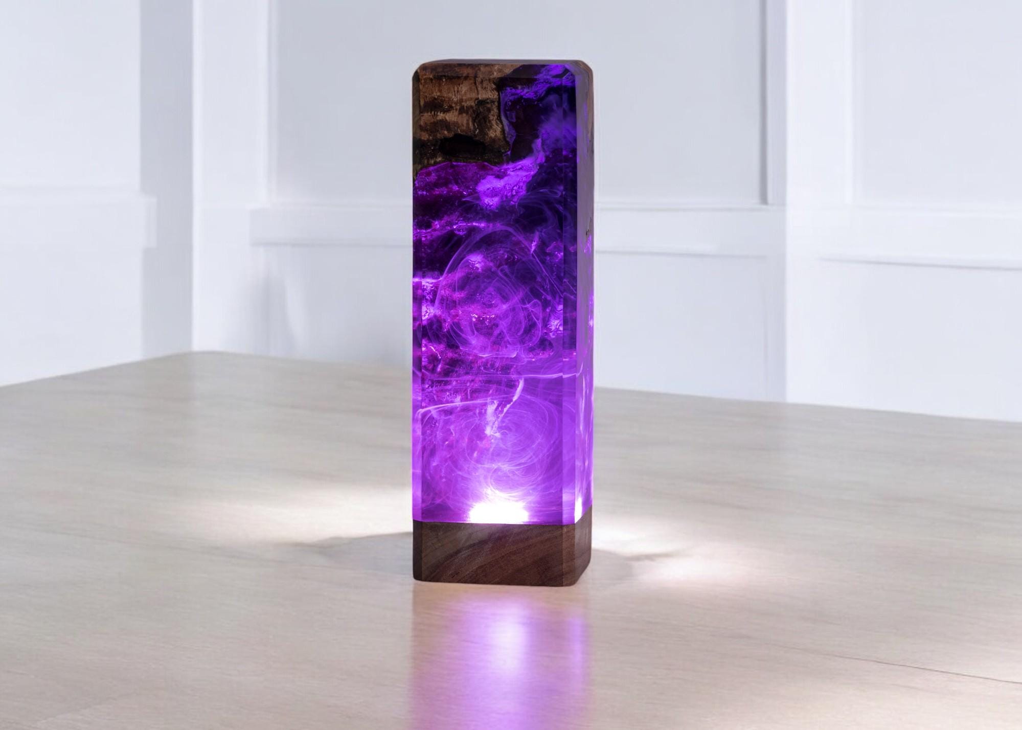DEEP BLUE OCEAN Resin Lamp,custom Night Light,epoxy Resin Lamp,resin ...