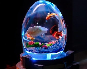 BiiKoon Lampada da terra a tubo di pesce a bolle d'acqua da 3 piedi con