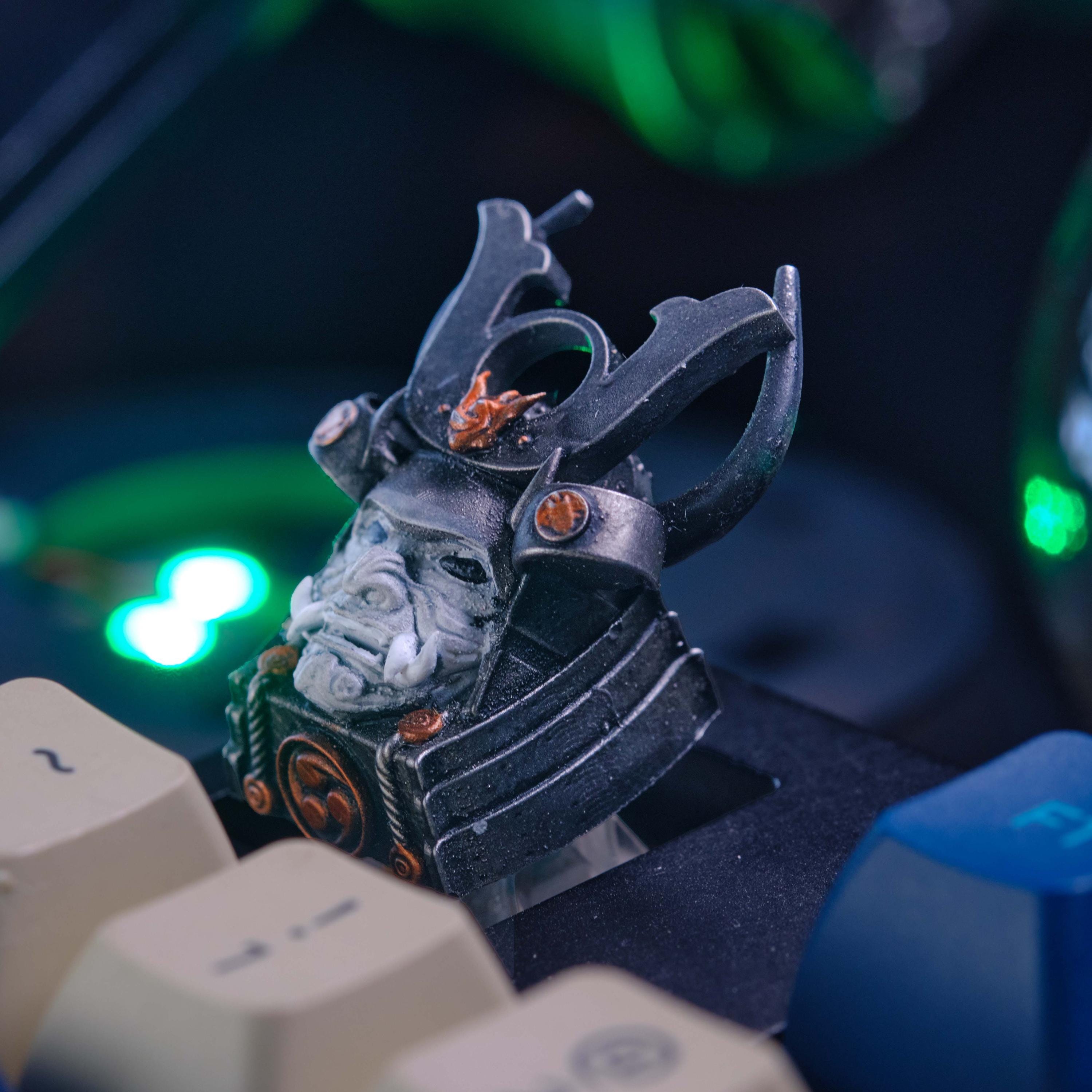 Backlit Samurai Keycaps Custom Artisan Keycaps, Keycaps Samurai Artisan,keycaps Anime Cute ...