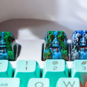 Keycap Torii Gate in Autumn,Custom Handmade keycaps,Keycaps anime cute,Birthday gift, mechanical keyboard,Keycap Cherry MX, japanese keycaps image 9