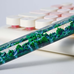 Keycaps Mystical Forest Artisan, Custom Artisan keycaps, Keycaps anime cute, green keycaps, keycaps set,personalized gift,Christmas gifts