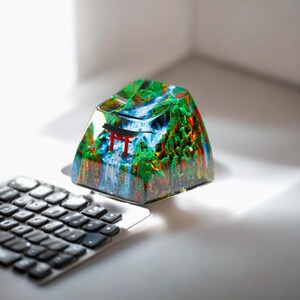 Keycap Torii Gate in Autumn,Custom Handmade keycaps,Keycaps anime cute,Birthday gift, mechanical keyboard,Keycap Cherry MX, japanese keycaps image 8