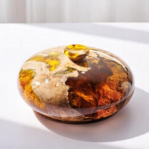 Wood and Resin Vase | Handmade Epoxy Flower Vase | Modern Rustic Home Decor | Burl Wood Art Vase | Unique Table Centerpiece