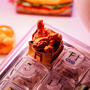 FAST FOOD Artisan Keycap, Resin Keycap for Handmade Gift, Keycap Resin Handmade Keycap for Personalized Gift