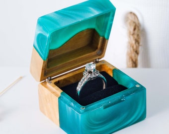 Caixa para aliança de noivado, caixa para alianças de casamento, caixa para pedido de casamento com porta-alianças, caixa para alianças de casamento, caixa de madeira para alianças, caixa para alianças de aniversário, presentes de noivado feitos à mão
