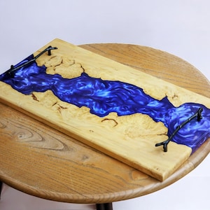 Personalized Serving Tray Wood Epoxy Resin, Epoxy Resin Cheese Tray,  Personalized Wedding Gift, Handcrafted Gifts, Housewarming Gift