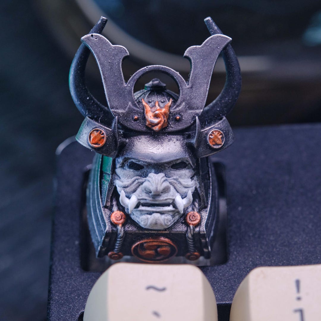 Backlit Samurai Keycaps Custom Artisan Keycaps, Keycaps Samurai Artisan,keycaps Anime Cute ...
