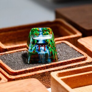 Keycap Torii Gate in Autumn,Custom Handmade keycaps,Keycaps anime cute,Birthday gift, mechanical keyboard,Keycap Cherry MX, japanese keycaps image 2