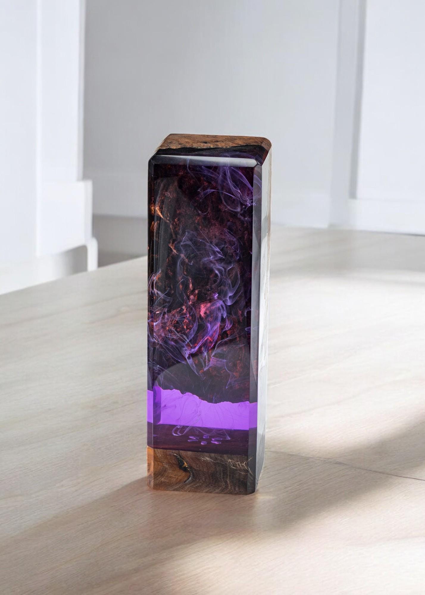 DEEP BLUE OCEAN Resin Lamp,custom Night Light,epoxy Resin Lamp,resin ...