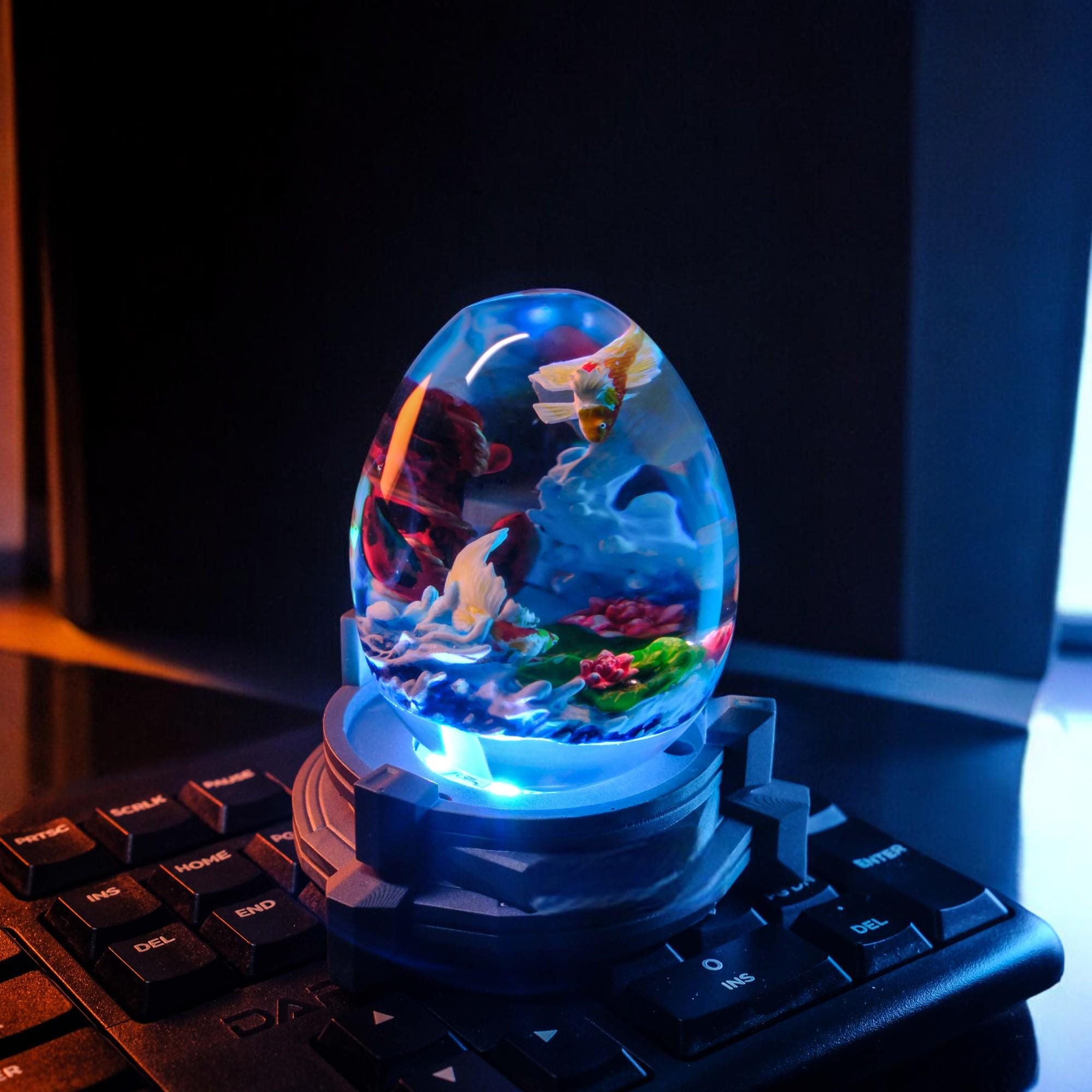 Lamp Koi Fish Egg,lamp Custom Resin,night Light Epoxy,koi Fish Egg ...