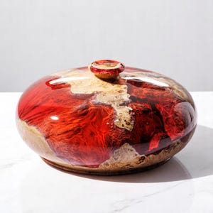 Wood and Resin Vase | Handmade Epoxy Flower Vase | Modern Rustic Home Decor | Burl Wood Art Vase | Unique Table Centerpiece