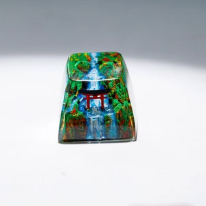 Keycap Torii Gate in Autumn,Custom Handmade keycaps,Keycaps anime cute,Birthday gift, mechanical keyboard,Keycap Cherry MX, japanese keycaps image 4