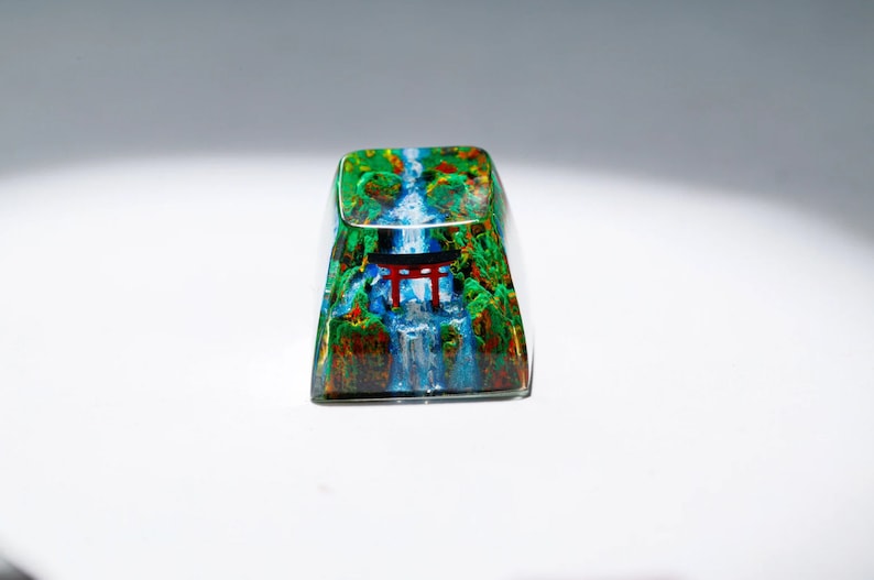 Keycap Torii Gate in Autumn,Custom Handmade keycaps,Keycaps anime cute,Birthday gift, mechanical keyboard,Keycap Cherry MX, japanese keycaps image 4