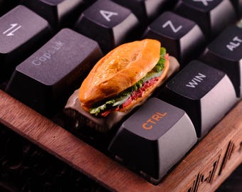 FAST FOOD Artisan Keycap, żywiczna nakładka na klawisze na prezent robiony ręcznie, żywiczna nakładka na klawisze na prezent robiony ręcznie