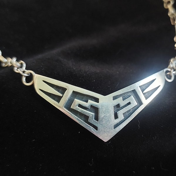 Hopi Overlay Choker Necklace by Vern Mansfield, Jr.