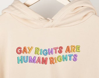 Gay rights Are Human Rights Embroidery File. Bubble Lettering Machine Embroidery File, Pride machine embroidery, human rights embroidery