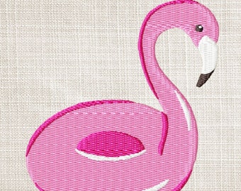 Flamingo Embroidery File, Flamingo Machine Embroidery, Flamingo Float File, Summer embroidery file, summer art file, Pool Embroidery