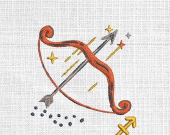 Sagittarius Embroidery File / Oroscopo Macchina Ricamo File/ Zodiac machine embroidery /Astrologia Ricamo/ Sagittarius Art