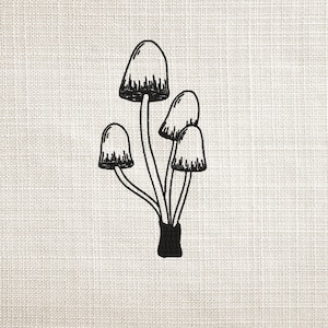 Mushroom Embroidery Design File- Mushroom Embroidery file- Forest Embroidery File- cottage core embroidery: cottage machine embroidery